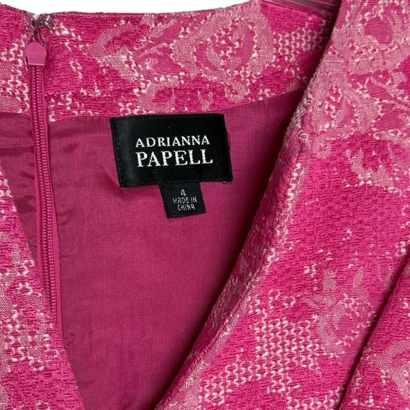 Adrianna Papel Pink Floral Ruched Sheath Dress Size 4 Rose Feminine Preppy - Picture 2 of 9